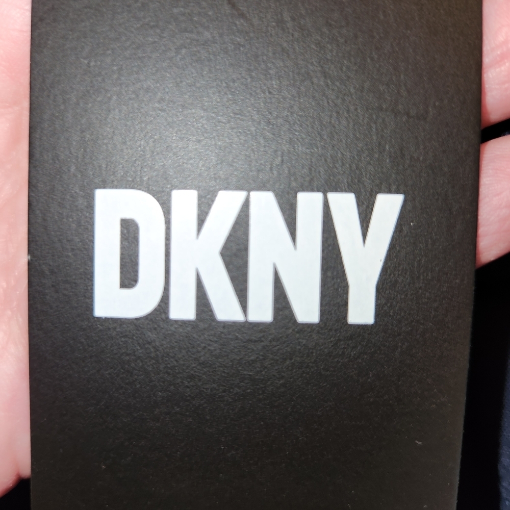 NWT DKNY Navy Blue Sleeveless Shirt Dress With Tie Size 10 Lightweight Flowy - Picture 9 of 14